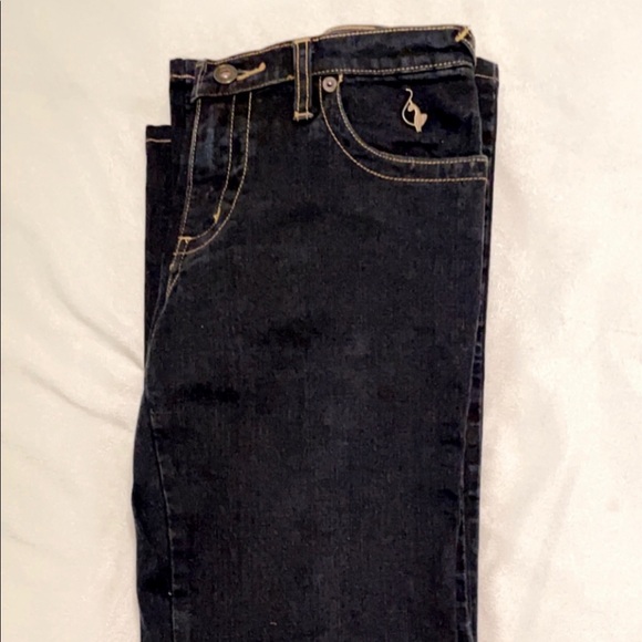 vintage baby phat boot cut jeans, dark wash,                 US size: 7 - Picture 3 of 5